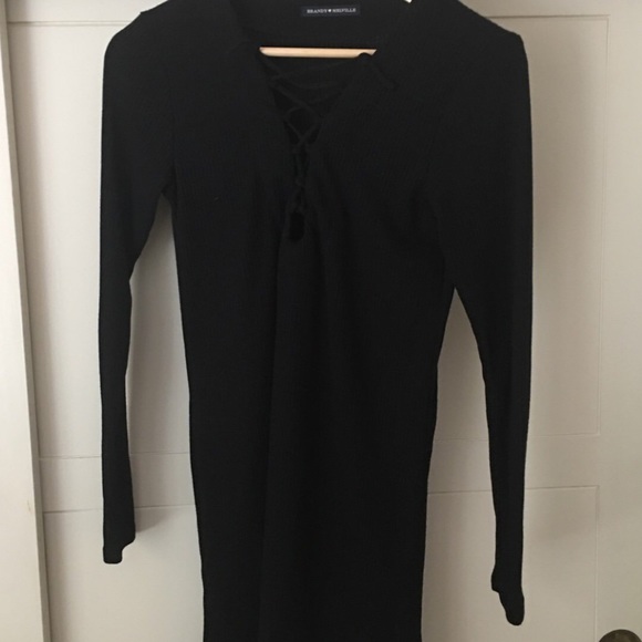 Brandy Melville Dresses & Skirts - Brandy Melville Black Lace Up Dress